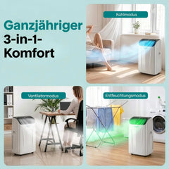 SereneLife Klimaanlage Mobil 14000 BTU – Kleine Klimaanlage für Zimmer bis 33 m² | WiFi | Kühlung, Entfeuchter & Ventilator | 51 dB