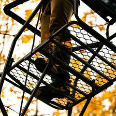 Jumbo Jack Ladder Stand �� Adjustable Shooting Rail, Large Platform, Mesh Seat