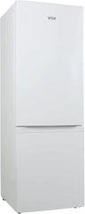 VOK Frigorífico Combi 154L EVR-154DEW, 142 cm Altura x 48,3 cm Ancho, Clase E, Bajo Nivel Sonoro 39 dB, Puerta Reversible, Estanterías Cristal