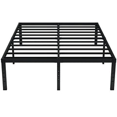 EMODA Queen Bed Frame No Box Spring Needed 18 Inch Heavy Duty Metal Tall Platform Bed Frame