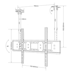 Outdoor TV Dual-Pole Ceiling Mount